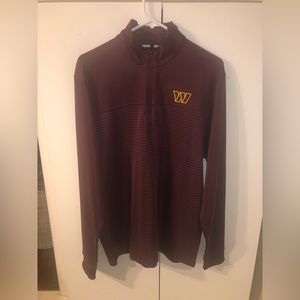 Cutter & buck Washington commanders traverse stripe stretch 1/4 pullover size L